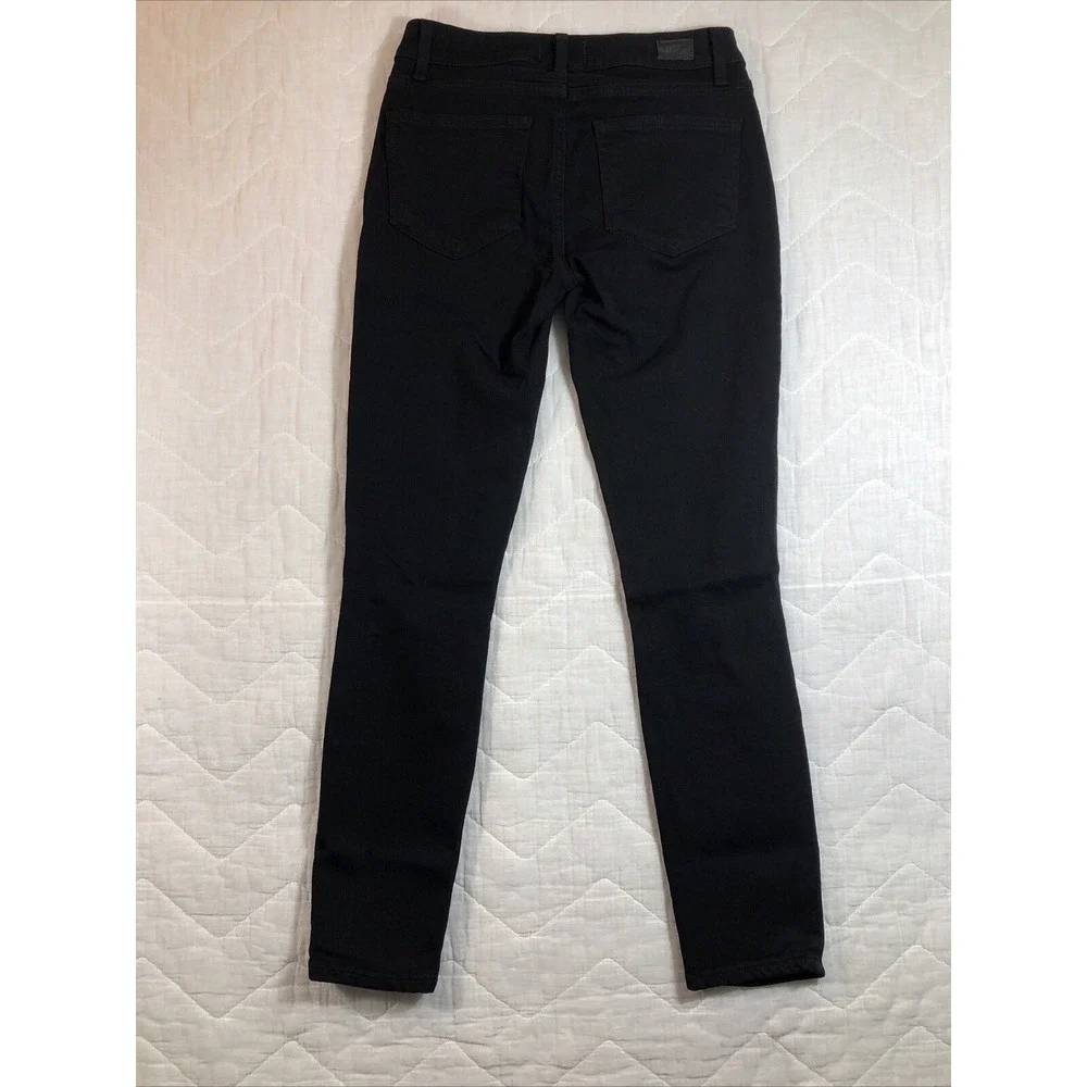 Paige Jeans Women's‎ Size 27 Black Denim Verdugo Ankle Distressed Mid Rise